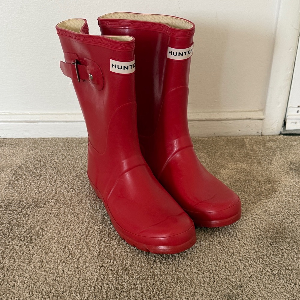 Hunter Bold Red Waterproof Boots